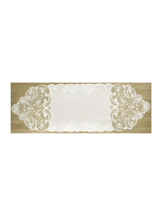 F&L F&L Ecru Tischdecke 43x180cm