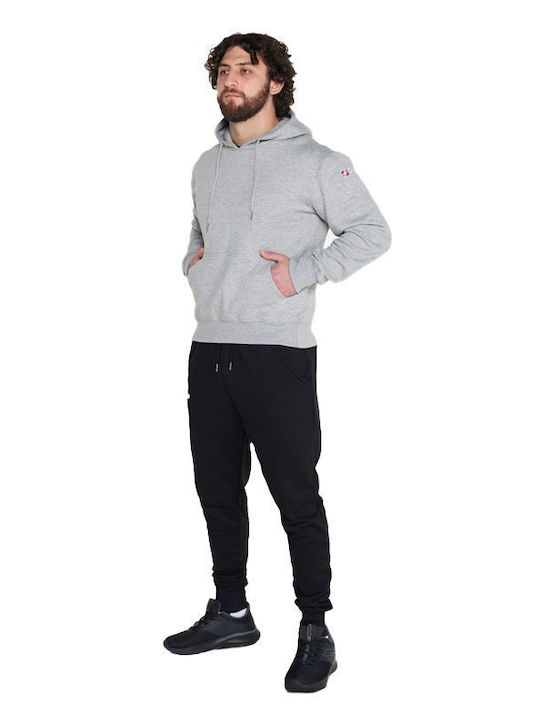 Φούτερ με Κουκούλα Grey