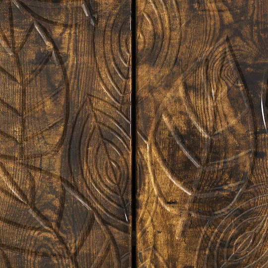 Wooden Sideboard Smoked Oak Wood 89x34.5x80cm