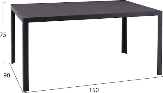 Outdoor Dining Set Miri 7 Pieces Dark Gray
