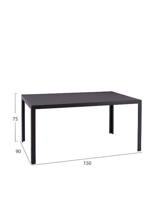Garten- und Outdoor-Möbelsets Berg 7 Stück Dunkelgrau