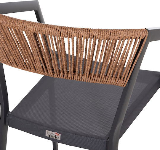 Outdoor Dining Set Miri 7 Pieces Dark Gray