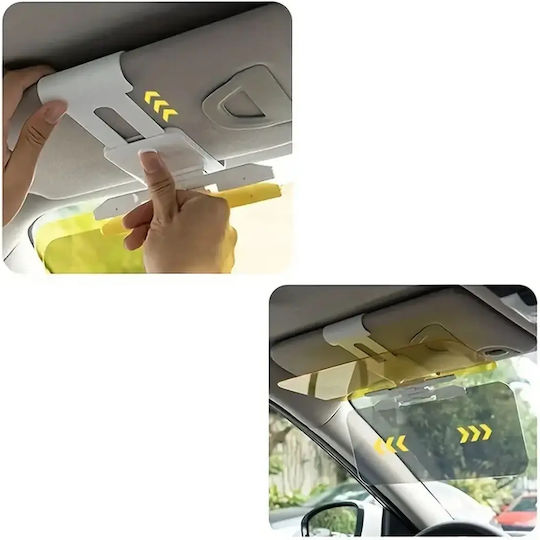 Parasolar Auto 2 În 1 Zola Zi Noapte Protecție UV Reduce Orbirea Prindere Cu Clips 32 X 13,5 Cm
