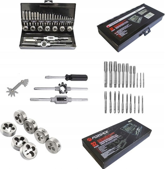 Forsage Threading Tap Die Set 32pcs M3-m12