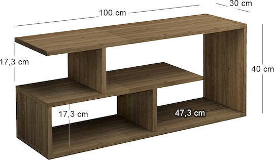Έπιπλο Τηλεόρασης Forever Καρυδί Μ100xΠ30xΥ40cm