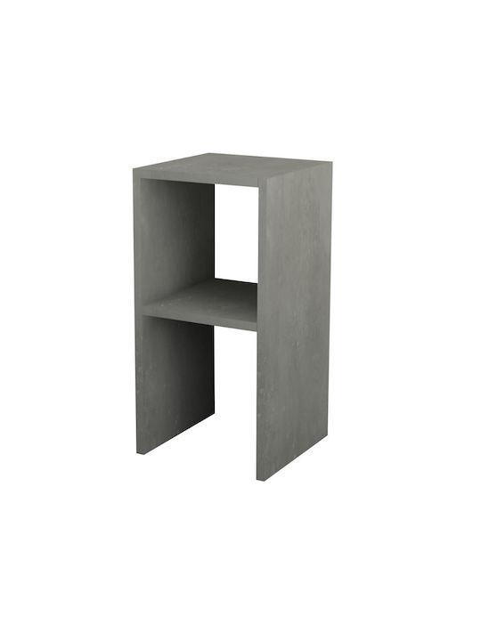 Nachttisch Trapez Helfer Smile Holz Grau 30x30x60cm