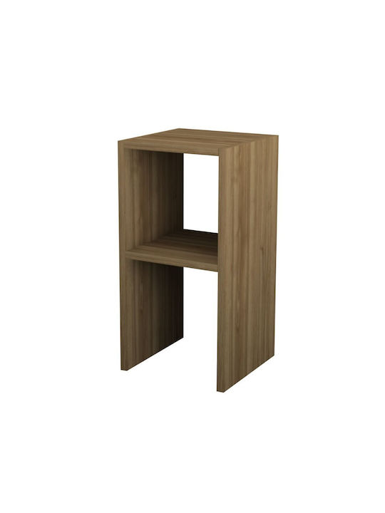 Bedside Table Side Table Smile Wooden Brown 30x30x60cm