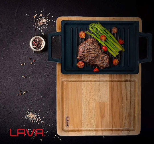 Lava LV Eco HP 2215 T13 K4 Double Sided Baking Plate with Cast Iron Flat and Grill Surface 22cm x 15cm