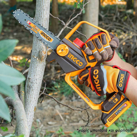 Ingco Pruning Chainsaw Battery Solo Brushless 20V 1.25kg with 20cm Blade