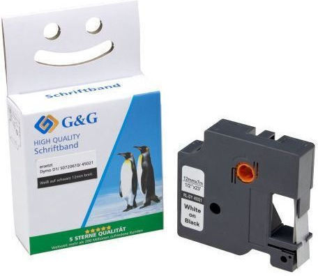 Dymo Ταινία Ετικετογράφου 1m x 12mm σε Λευκό Χρώμα
