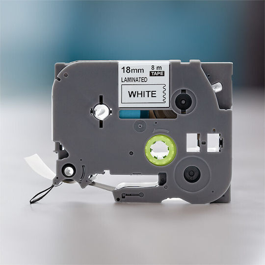 Qoltec Label Maker Tape 8m x 18mm in White Color 1pcs