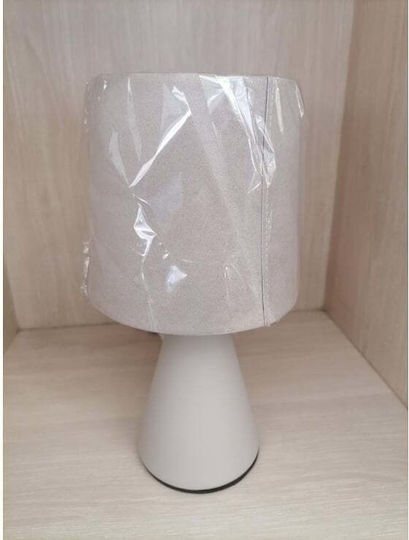 Inart 6-15-620-0003 Dark Grey Keramik Tischlampe für Fassung E14 mit Gray Schirm und Basis