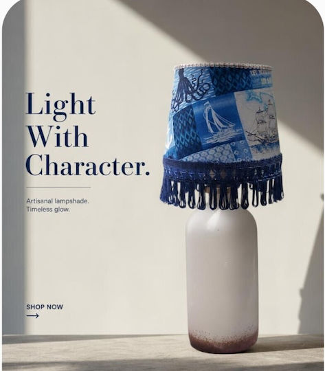 Oxygen Ocean Glass Table Lamp for E27 Fitting