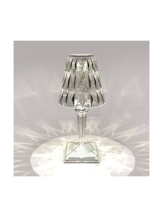 TnS Diamond Lampă de Masă cu Abajur Transparent și Bază