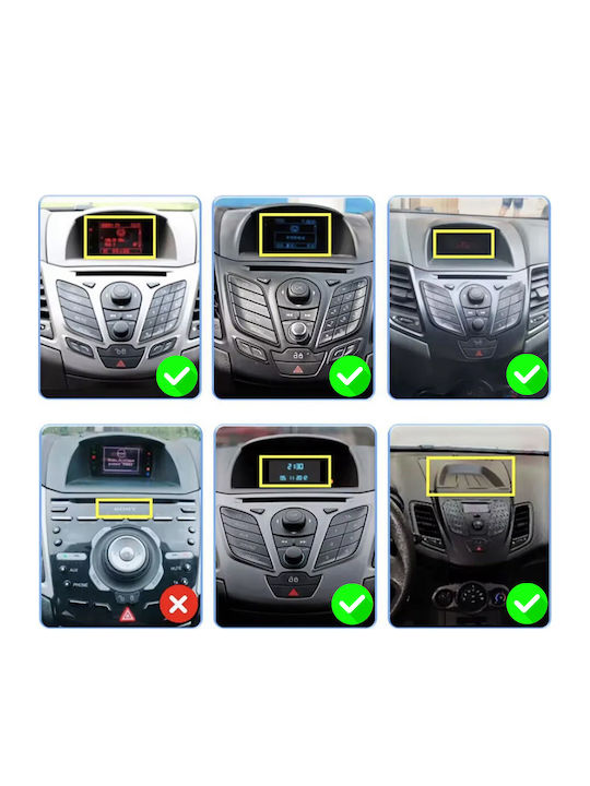 Carmedia Ηχοσύστημα Αυτοκινήτου για Ford Fiesta 2010-2018 (Bluetooth/USB/WiFi/GPS/Apple-Carplay/Android-Auto) με Οθόνη Αφής 9"
