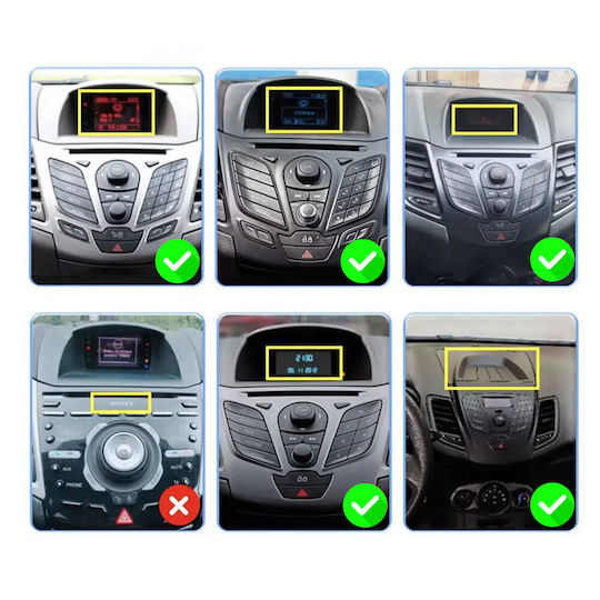 Carmedia Ηχοσύστημα Αυτοκινήτου για Ford Fiesta 2010-2018 (Bluetooth/USB/WiFi/GPS/Apple-Carplay/Android-Auto) με Οθόνη Αφής 9"