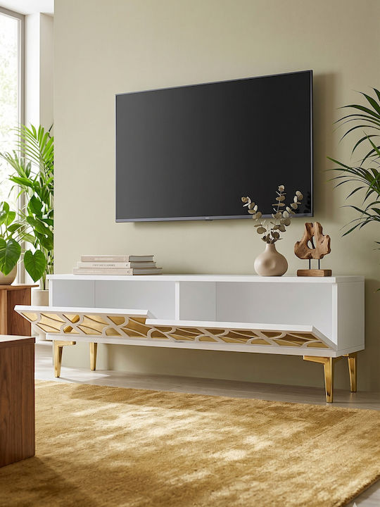 TV-Ständer Weiß M120xP30xH41cm SteweHome