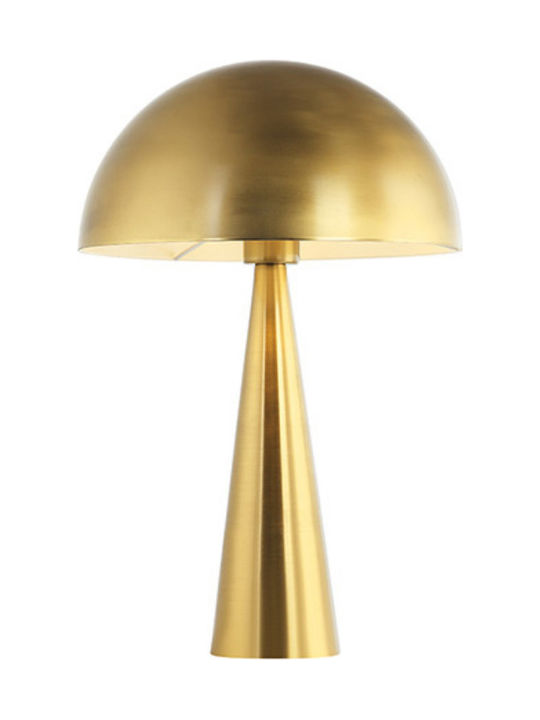 Zambelis Lights Metal Table Lamp for Socket E27 with Gold Shade and Base