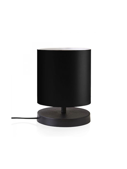 GloboStar Minnie Wood Table Lamp for Socket E27 with Black Shade and Base