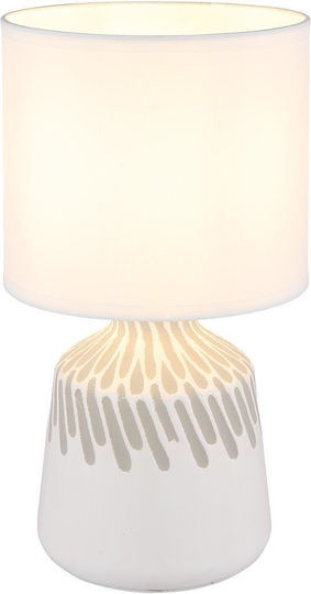 Globo Lighting Πλαστικό Πορτατίφ για Ντουί E14 με Λευκό Καπέλο και Βάση
