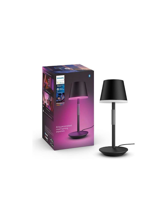 Philips Metal Table Lamp LED with Black Shade and Base