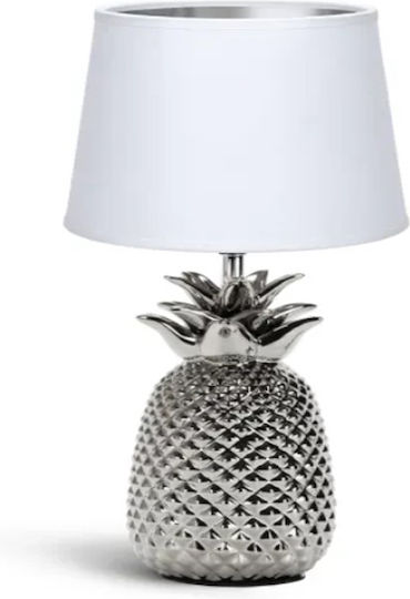 ForHome Keramik Tischlampe für Fassung E14 mit Schwarz Schirm und Silber Basis ForHome Keramik Tischlampe für Fassung E14 mit Schwarz Schirm und Silber Basis