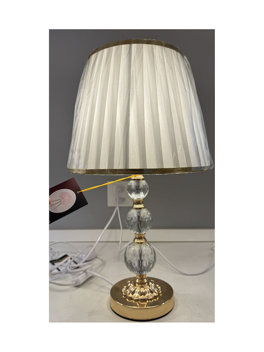 Alista Home Lampă de Masă Metalică pentru Soclu E27 cu Abajur Alb și Bază