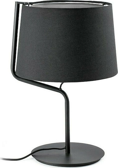 Faro Barcelona Metal Lampă de masă pentru Soclu E27 cu Abajur Negru și Bază