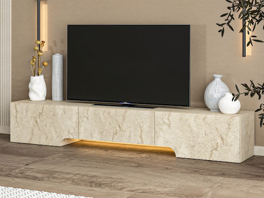 Έπιπλο Τηλεόρασης με Φωτισμό LED Πολύχρωμο Μ180xΠ30xΥ30cm