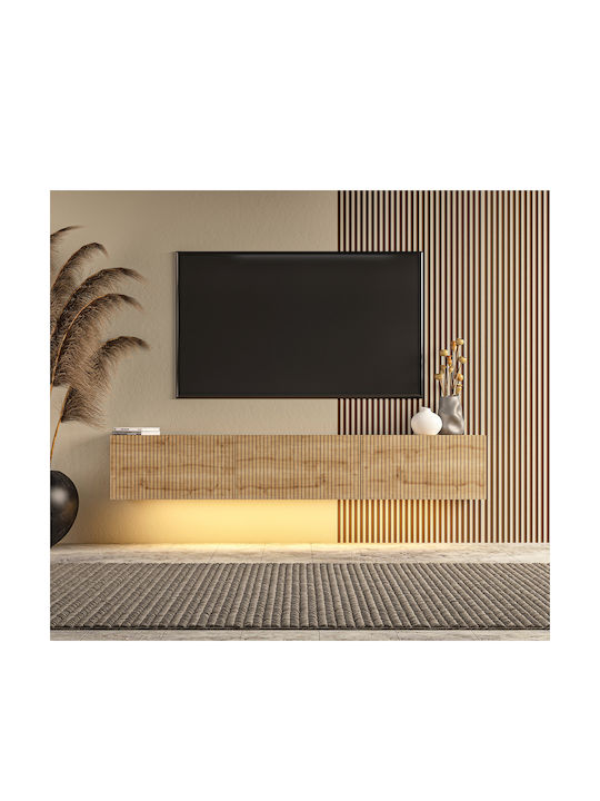 TV-Ständer mit LED-Beleuchtung aus Spanplatte M150xT31xH29cm