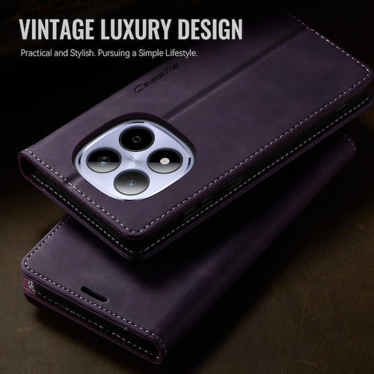 Caseme Retro Book Δερματίνης Μωβ (Redmi Note 15 Pro 5G)
