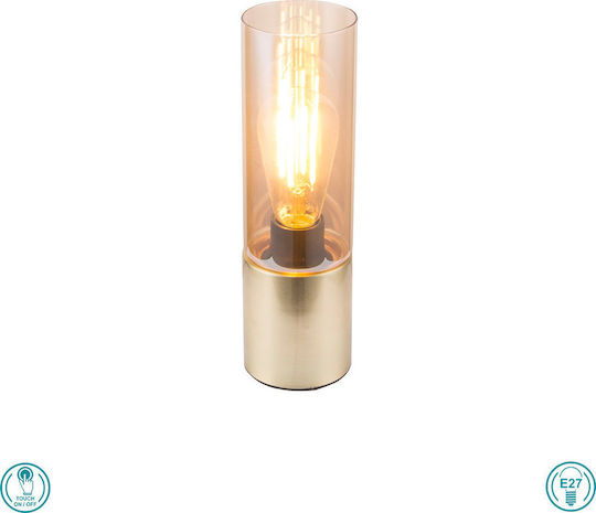 Globo Lighting Annika Metal Table Lamp for Socket E27 with Transparent Shade and Gold Base