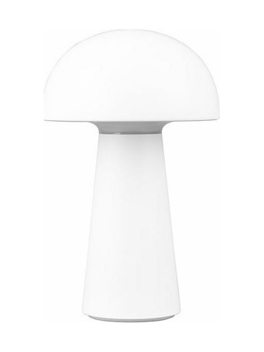 Trio Lighting Lennon Пластмасова Настолна лампа LED с Бял Абажур и Основа