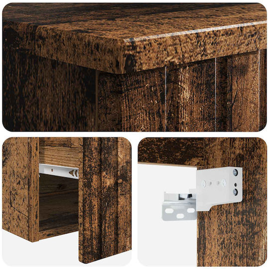 vidaXL Vanity Unit with Sink L39xD35xH63cm Brown