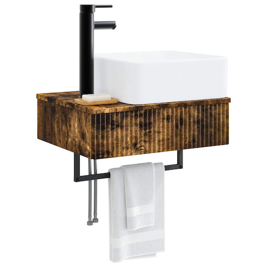 vidaXL Badezimmer Waschtisch-Einheit M50xB41xH39cm Braun