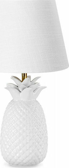 Navaris Pineapple Ceramică Lampă de masă cu Abajur Alb și Bază Navaris Pineapple Ceramică Lampă de masă cu Abajur Alb și Bază