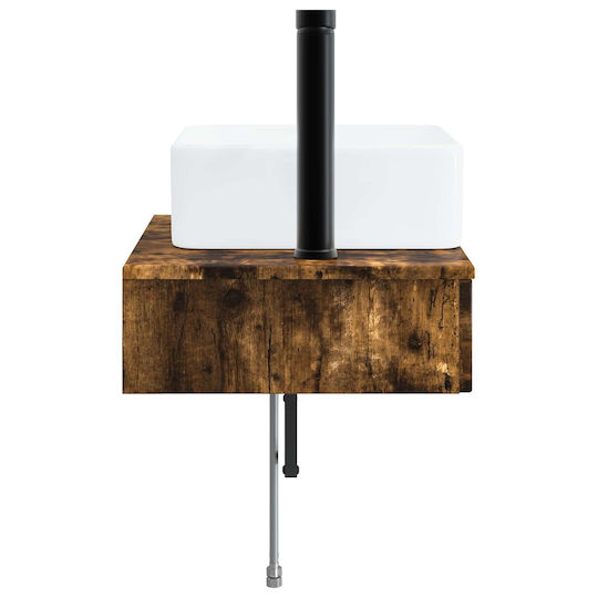 vidaXL Badezimmer Waschtisch-Einheit M50xB41xH39cm Braun