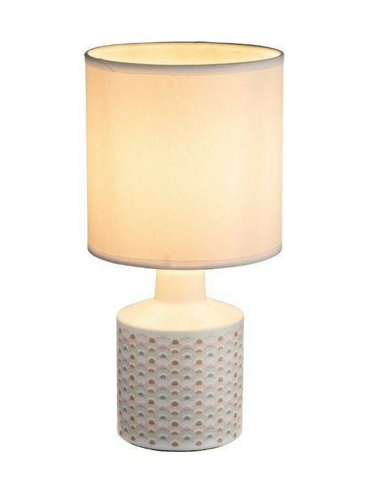 Globo Lighting Siula Ceramic Table Lamp for Socket E14 with White Shade and Base