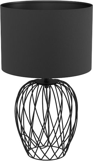 Eglo Nimlet Metal Table Lamp for Socket E27 with Black Shade and Base