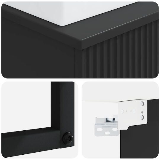 vidaXL Vanity Unit With Sink M40xL41xH39cm Black