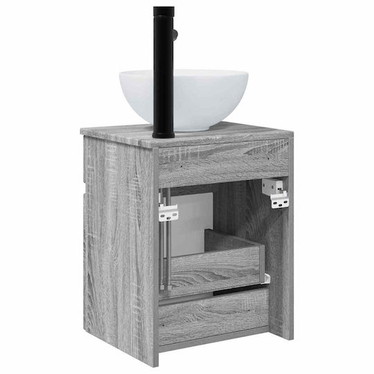 vidaXL Bathroom Vanity Unit with Sink W39xD41xH64.5cm Gray