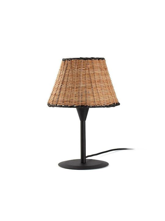 Faro Barcelona Sumba Vintage Table Lamp for Socket E27 with Beige Shade and Black Base