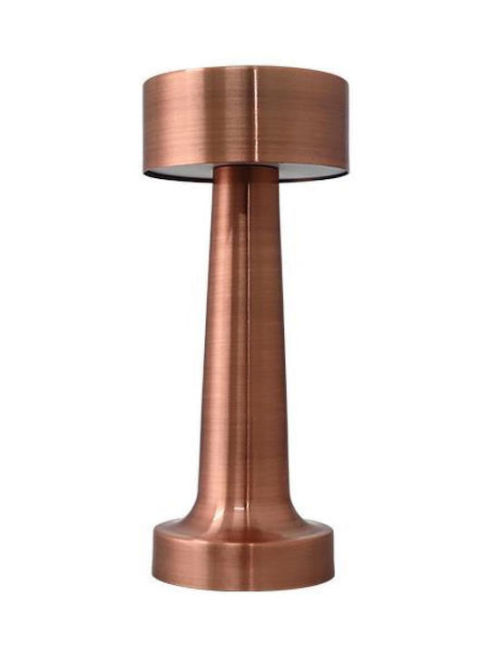 Eurolamp Μεταλλικό Πορτατίφ LED με Ροζ Χρυσό Καπέλο και Βάση