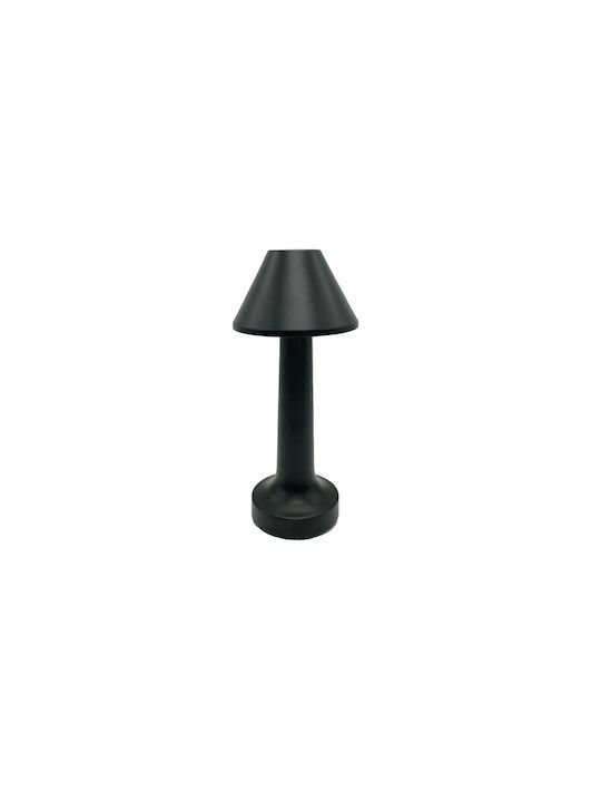 Luma Metal Table Lamp LED with Black Shade and Base
