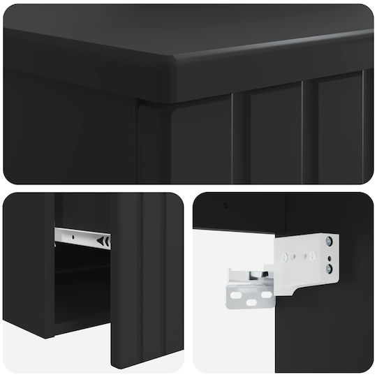 vidaXL Vanity Unit With Sink M39xD35xH63cm Black