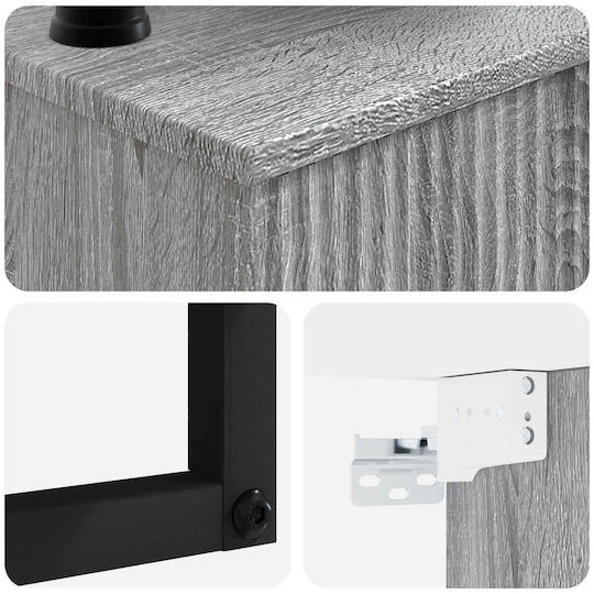 vidaXL Bathroom Vanity Unit with Sink L40xW41xH40.5cm Gray
