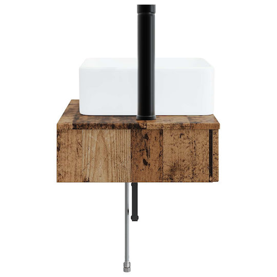 vidaXL Badezimmer Waschtisch-Einheit M50xB41xH39cm Braun