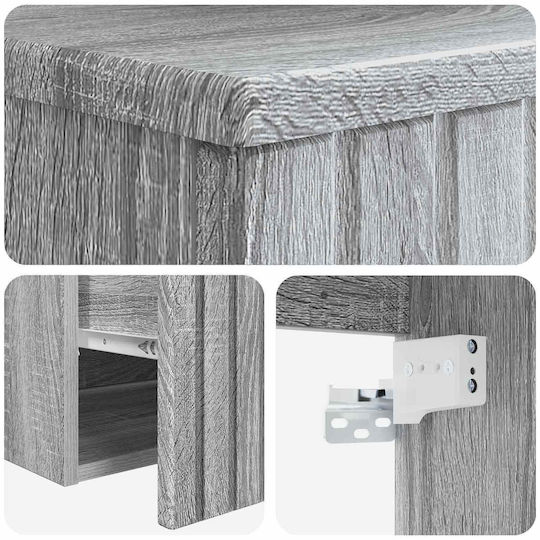 vidaXL Badezimmer Waschtisch-Einheit M39xB41xH62.5cm Grau