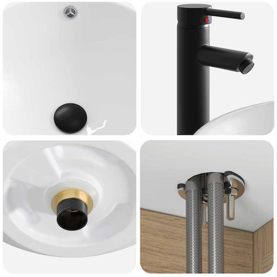 vidaXL Vanity Unit with Sink M39xD41xH64.5cm Brown