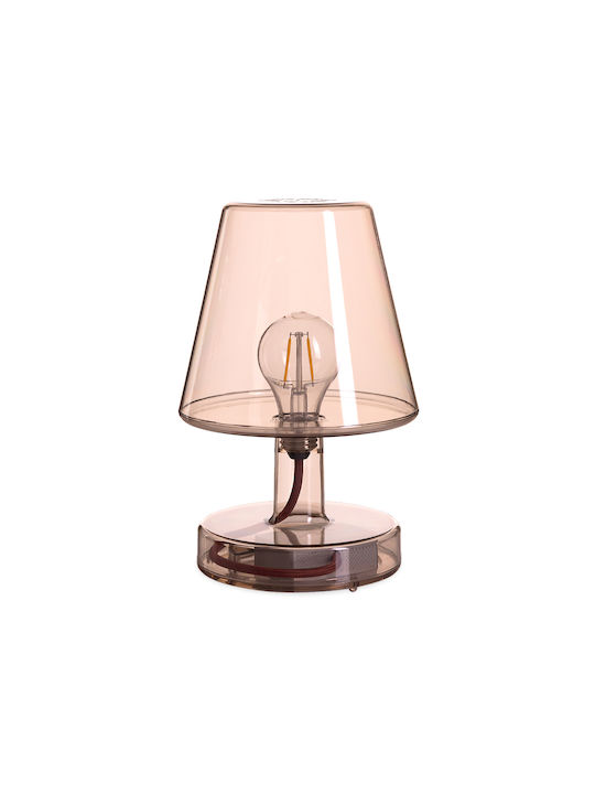 Fatboy Lampă de masă cu Abajur Transparent și Bază Maro